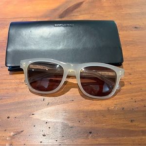 Saint Laurent acetate sunglasses with magnetic smooth leather case